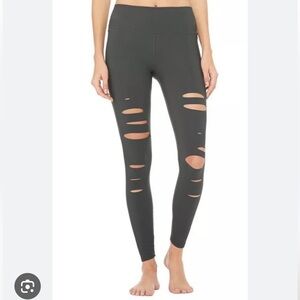 Alo Yoga High-Waist Ripped Warrior Leggings